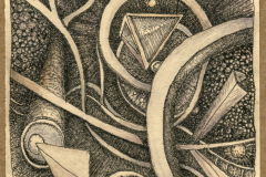 Chaos 2, Mixed Media Drawing, Hendricks©2022