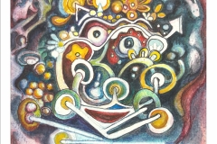 Marsha P, watercolor and ink on paper, 2025