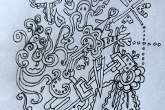 Symphony of Symbols — pen and ink on paper, 2026