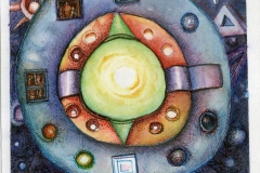 Symbol U — Watercolor on paper, 9 × 9 in.