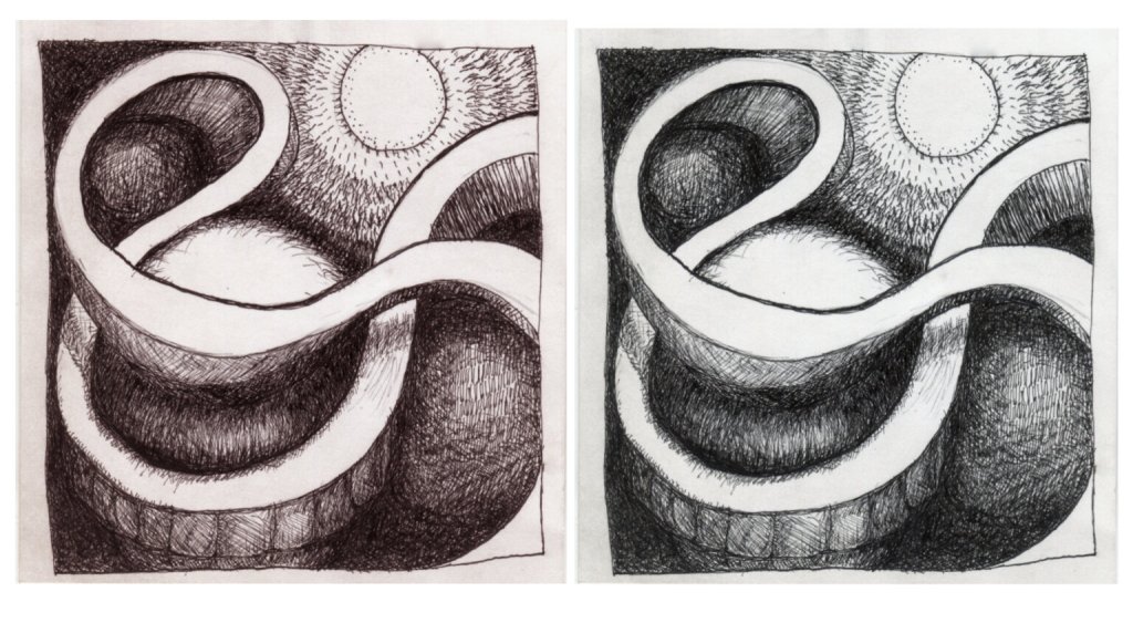 Multimedia drawing by Bill Hendricks. Experiment with Space.