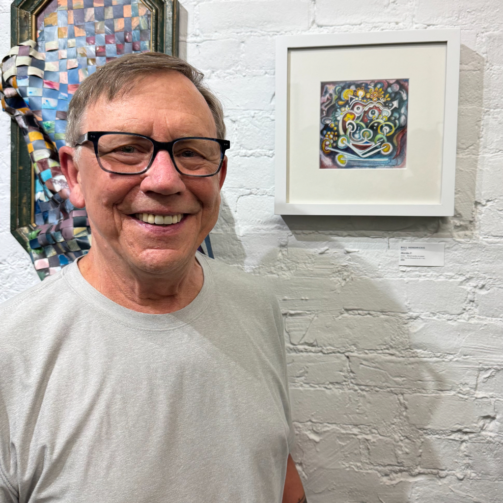 Bill Hendricks standing beside Marsha P. at Collective Z Gallery in New York during The Ordinary exhibition, June 2026.